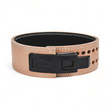 Alternate view for Sandstorm Lever Belt. Tan Leather weightlifting belt