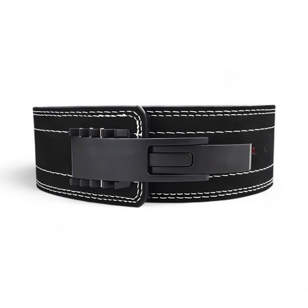 Main image for black suede pioneer lever belt. USAPL Approved for powerlifting