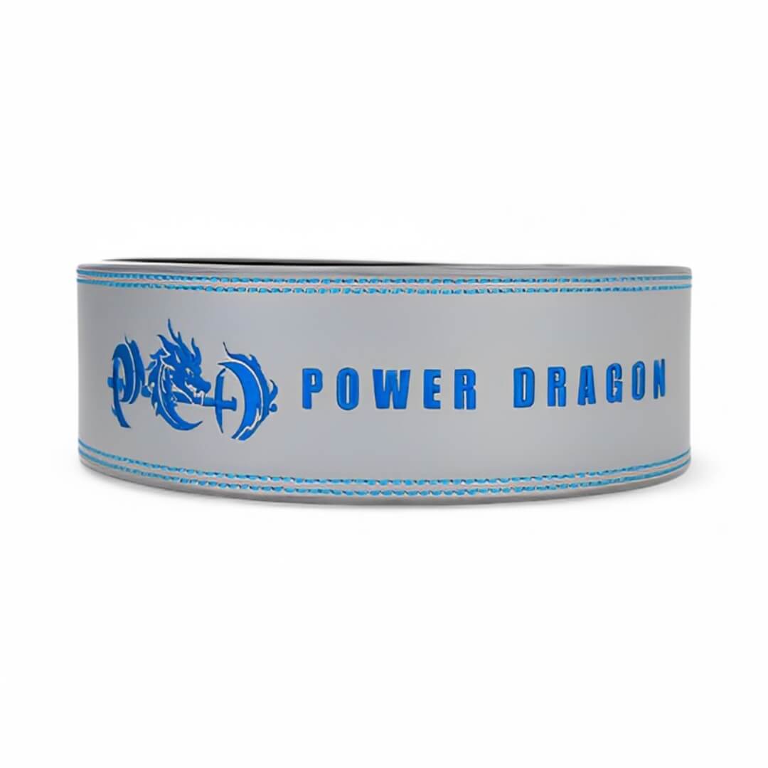 Main image for gray leather weightlifting belt for powerlifting. USAPL Approved 10mm lever belt