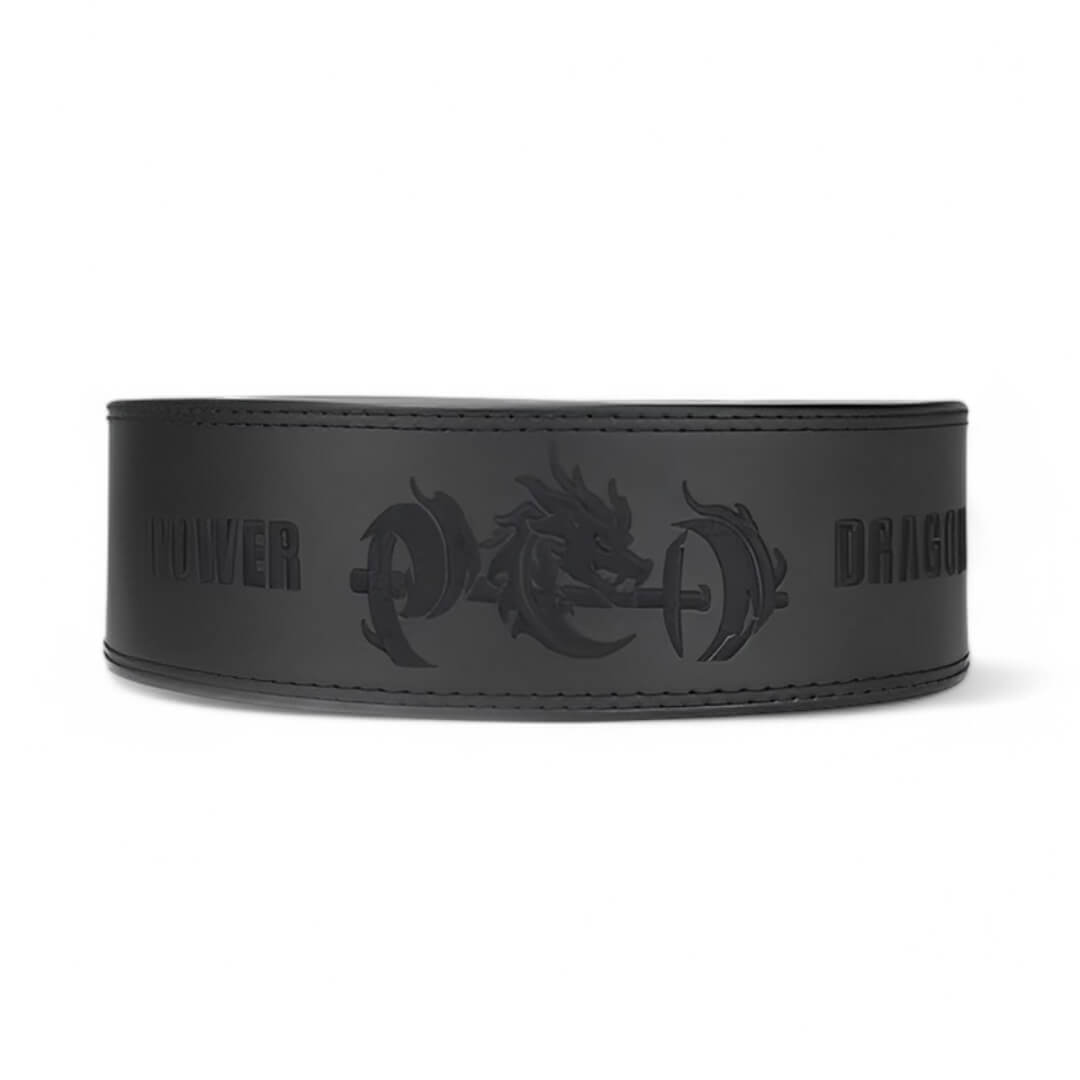 Main image for black leather weightlifting belt for powerlifting. USAPL Approved 10mm lever belt