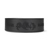 Main image for black leather weightlifting belt for powerlifting. USAPL Approved 10mm lever belt