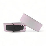 Pink leather weightlifting belt. USAPL Approved lever belt for powerlifting