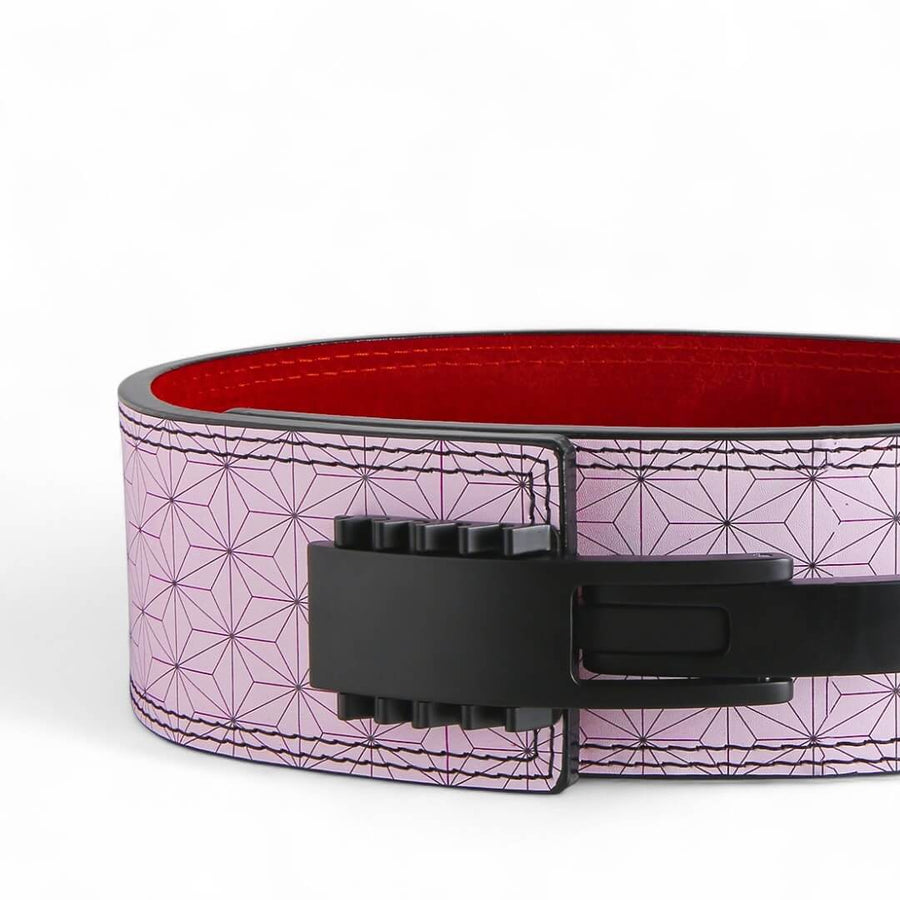 Close up for demon slayer powerlifting belt