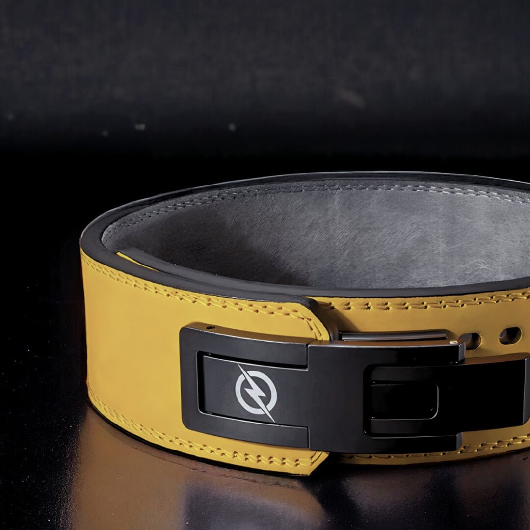 Close up image for Burst Yellow Lever Belt