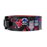 Side image for Akatsuki lifting belt inspired by Naruto. Anime weightlifting belt for powerlifting
