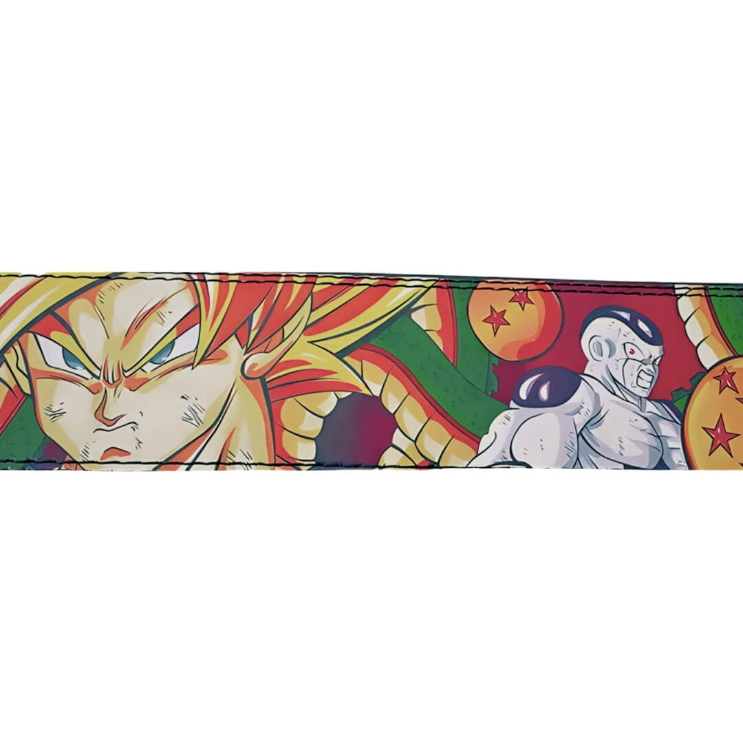 Close up view of printed leather