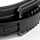 Close up to black suede leather exterior