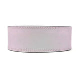 Rear image for Pink Frost. Pink leather weightlifting belt. USAPL Approved lever belt for powerlifting
