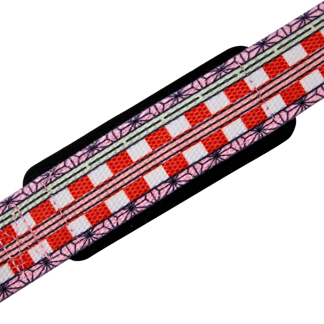 Another closed up view of Demon Slayer Anime Lifting Straps | Weightlifting straps for a stronger grip on barbell for deadlifts and cleans