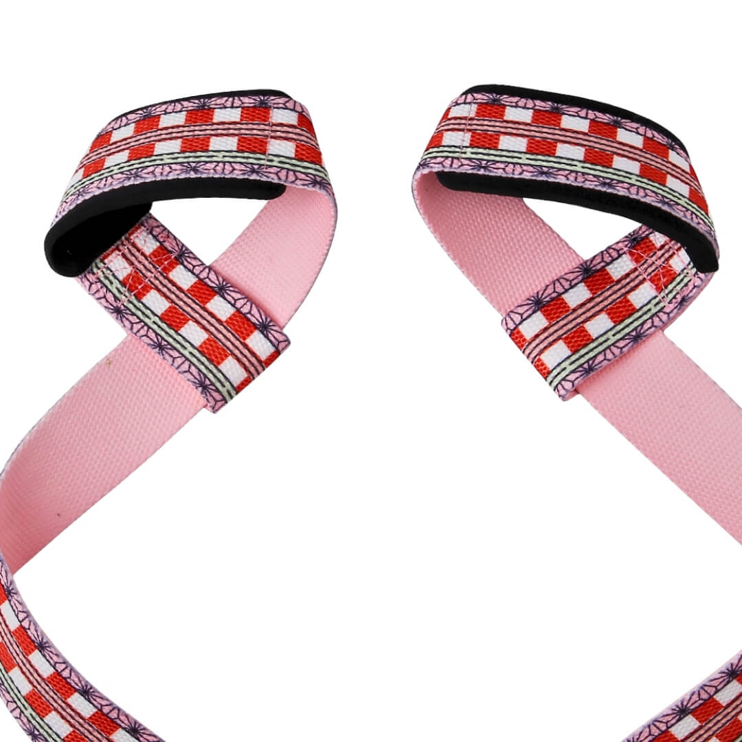 Closed up view of Demon Slayer Anime Lifting Straps | Weightlifting straps for a stronger grip on barbell for deadlifts and cleans
