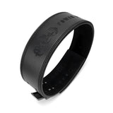 Onyx black leather weightlifting belt for powerlifting. USAPL Approved 10mm lever belt