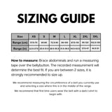 Sizing guide for Python Lever Belt | Weightlifting belt with snake like scale offering a premium powerlifting gear