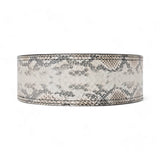 2nd image of Rattlesnake weightlifting belt | Snake skin lever belt with texture with a gold lever buckle.