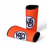 DBZ Knee Sleeves for Powerlifting on display | Anime workout gear