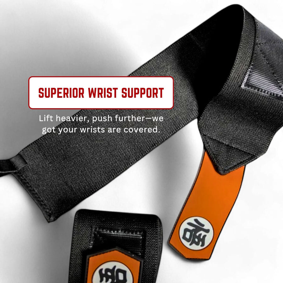 Anime wrist wraps | Showcasing dragonball z wrist wraps for wrist support during weight training