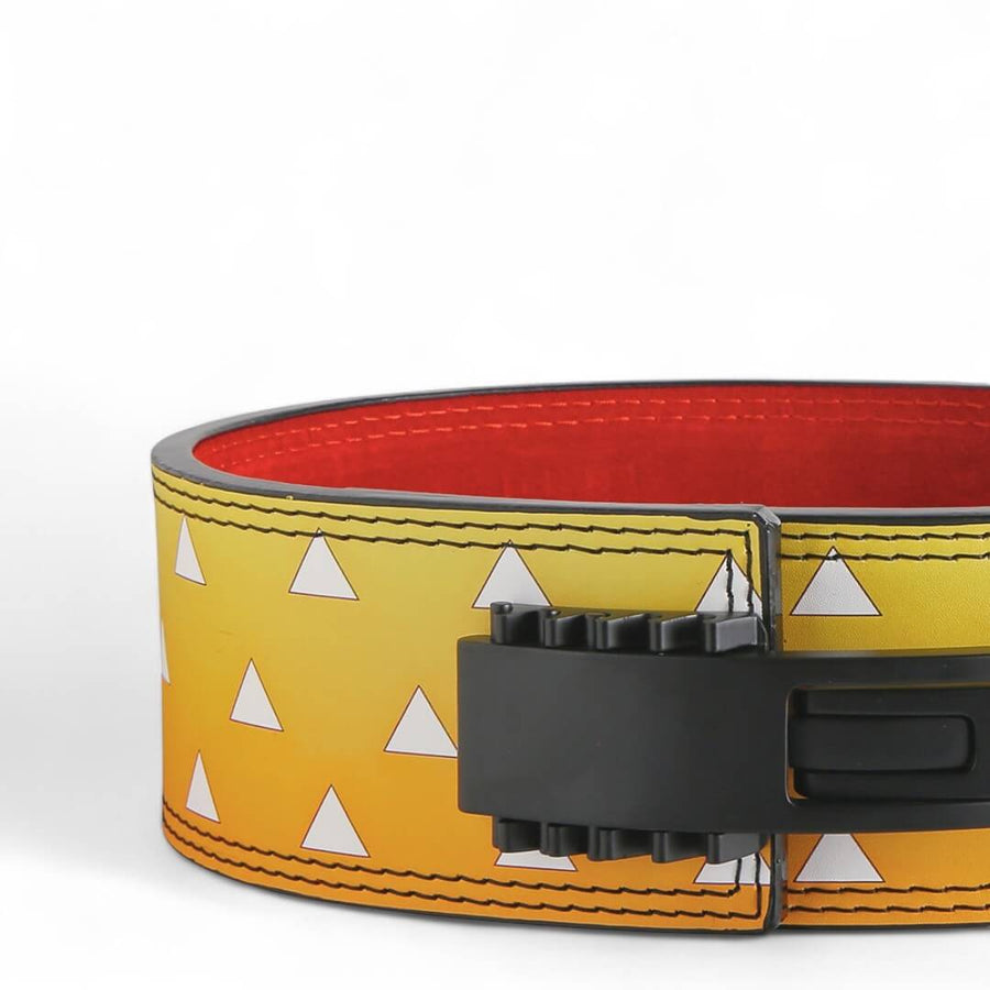 Closed up view for Zenitsu demon slayer lever belt