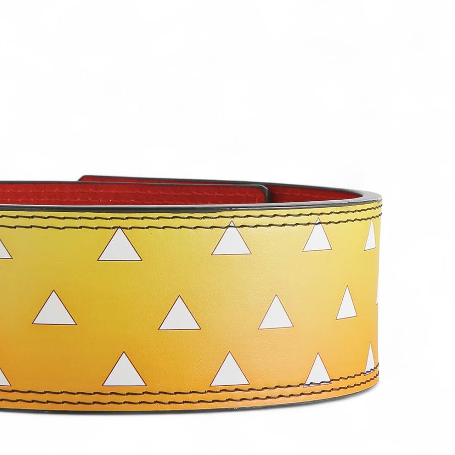 Closed up view for Zenitsu demon slayer lever belt