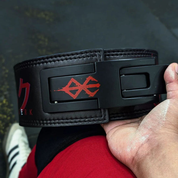Showcasing Berserk Lifting Belt. Anime lifting belt for powerlifting