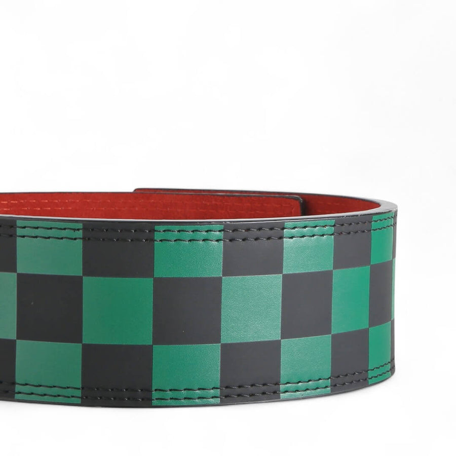 Closed up view for demon slayer weightlifting belt