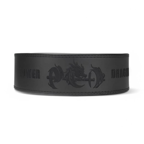 Main image for black leather weightlifting belt for powerlifting. USAPL Approved 10mm lever belt