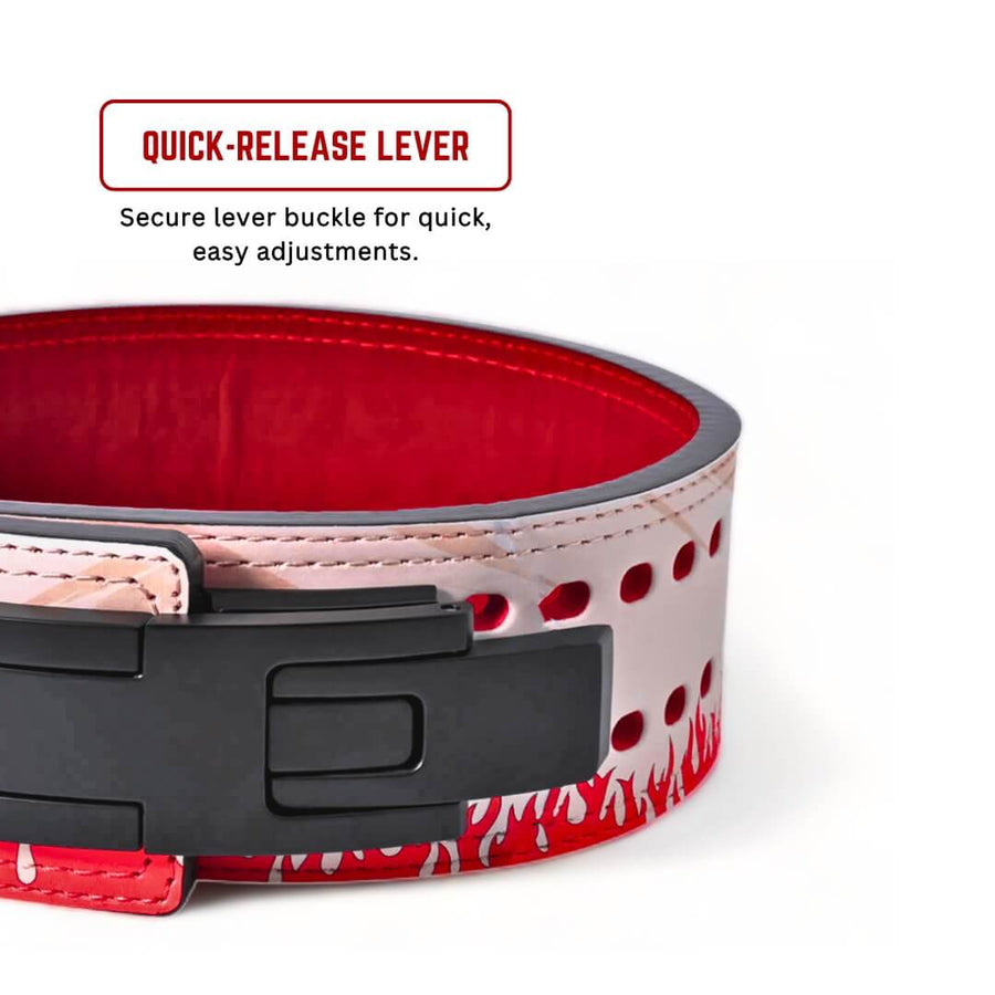 Showcasing Hokage lifting belt | Lever Buckle is adjustable