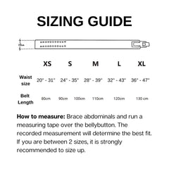  SIZING GUIDE FOR POWERLIFTING BELT