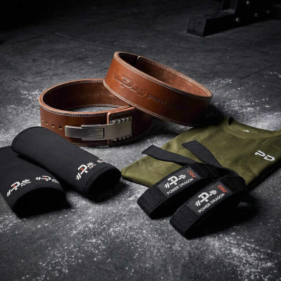 Powerlifting essentials in one hit. Each Complete Powerlifting Kit comes with lever belt, knee sleeves, and supporting accessories