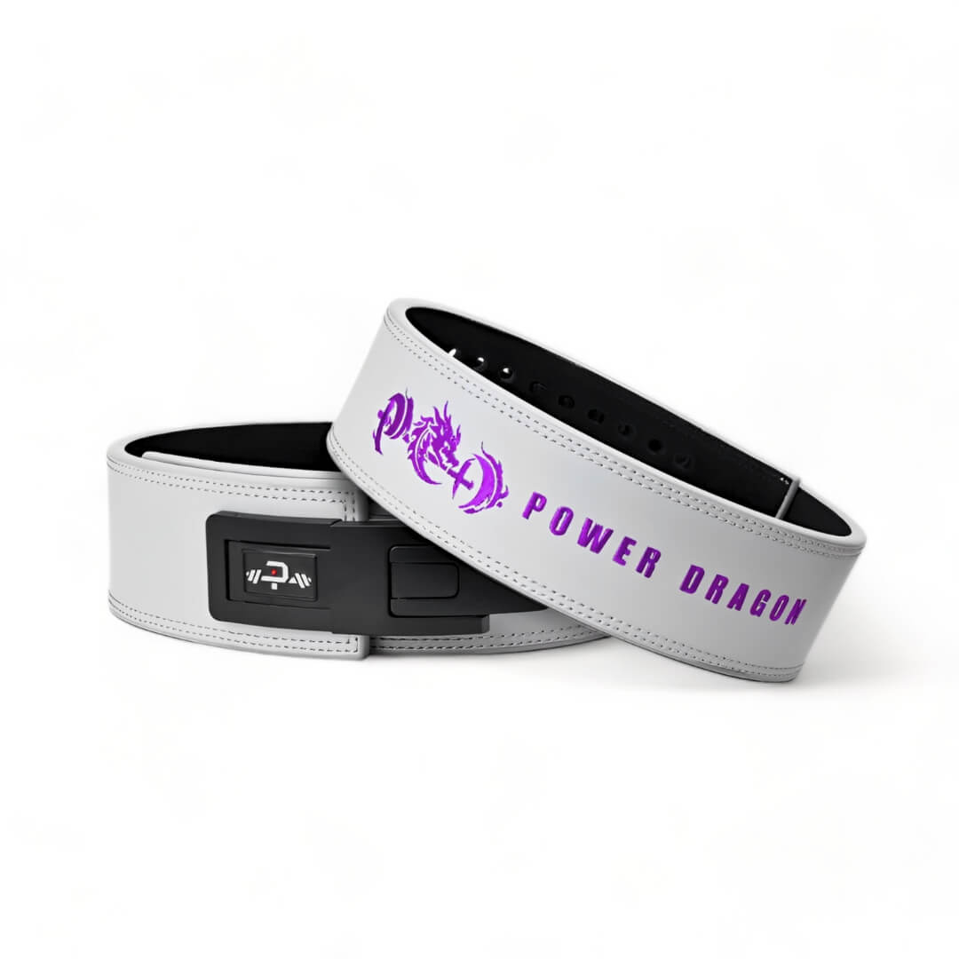 Amethyst leather weightlifting belt for powerlifting. USAPL Approved 10mm lever belt