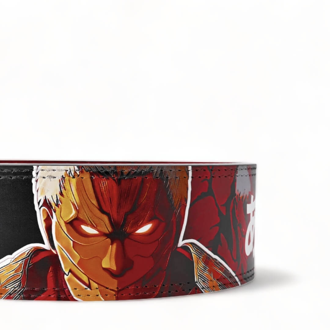 Close up view of attack on titan belt