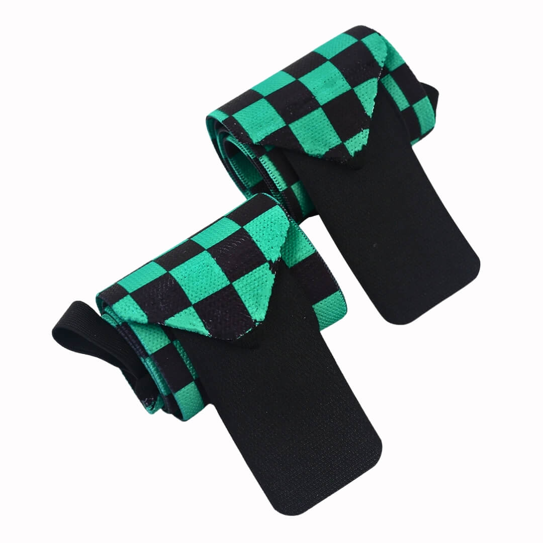 Akinci Strength Asanoha Nezuko Wrist Wraps Anime Gym Accessories Ichimatsu