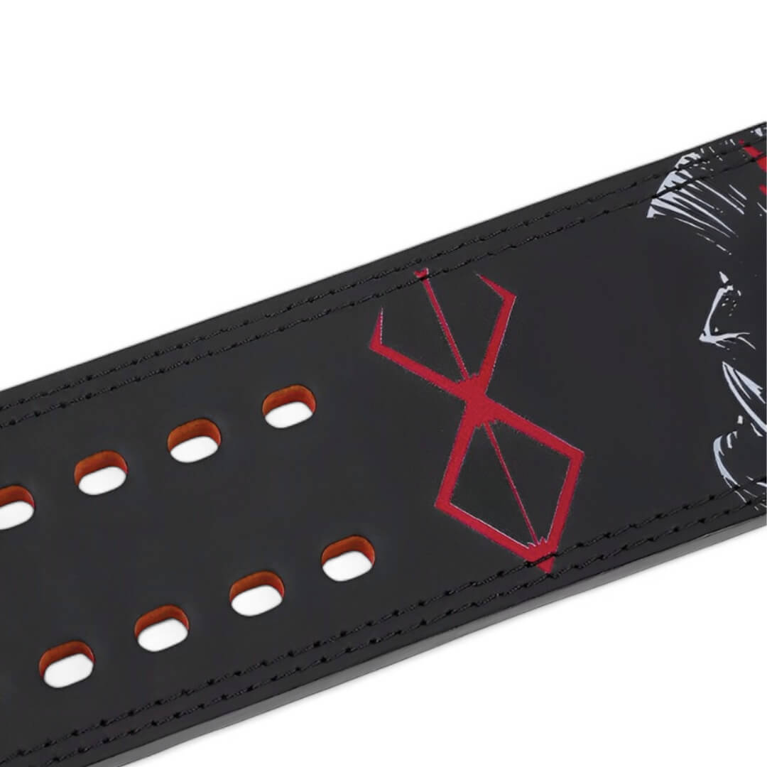 Closed up view of leather for anime weightlifting belt