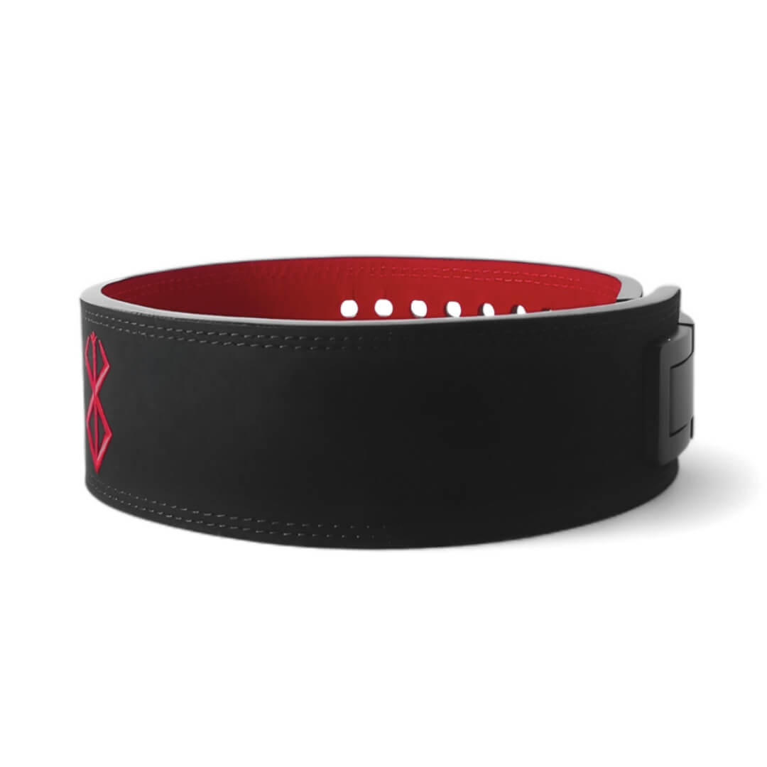 5th image of Berserk weightlifting belt | Anime powerlifitng belt inspired by Berserk with Guts' Brand of Sacrifice symbol