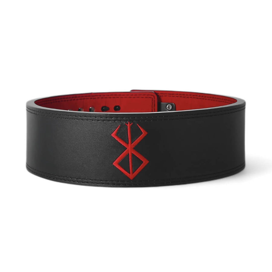 Main image of Berserk weightlifting belt | Anime powerlifitng belt inspired by Berserk with Guts' Brand of Sacrifice symbol