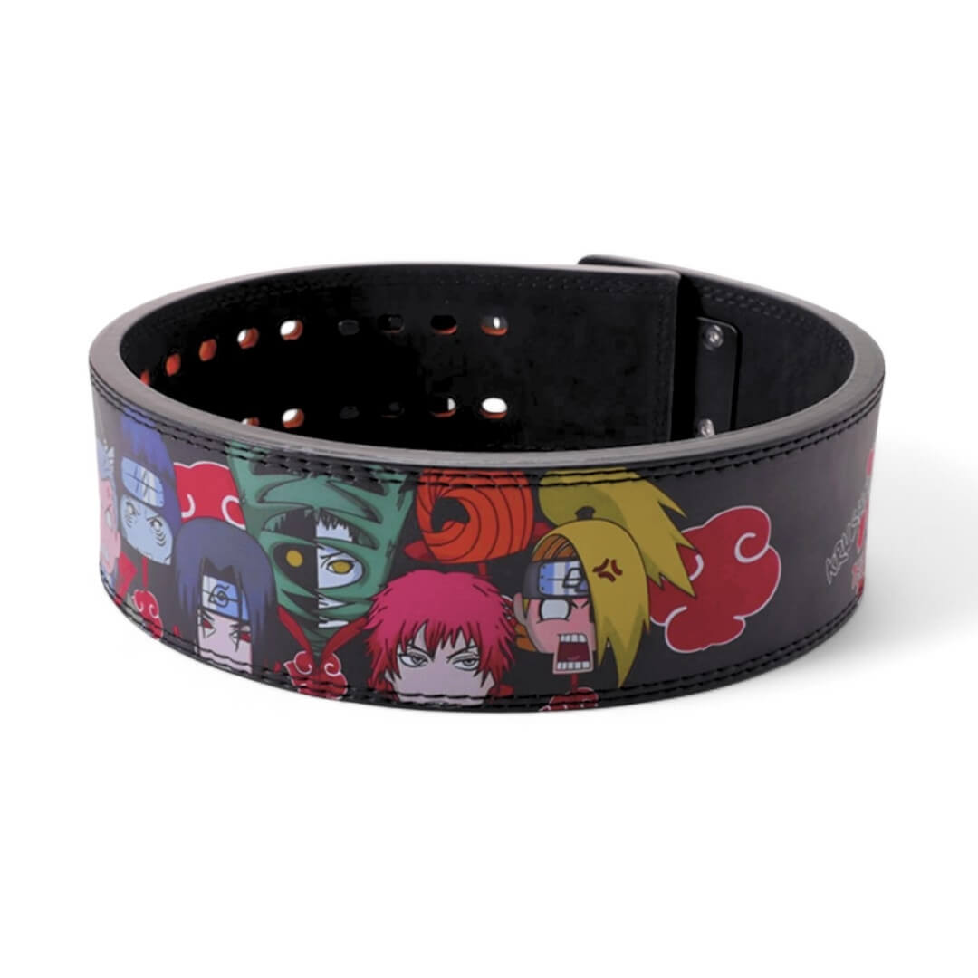 Top-down view of naruto weightlifting belt