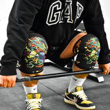 Alternate view of Model with 7mm Knee Sleeves | Limited edition knee sleeves made out of neoprene and suitable for strength training such as powerlifting due to strong knee compression
