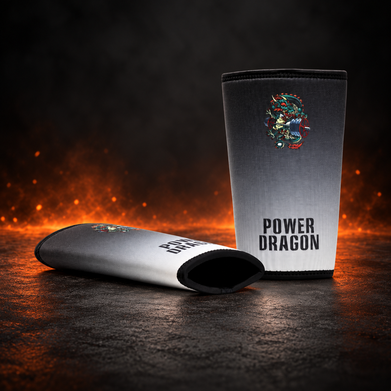 Power Dragon's 7mm knee sleeves. Designed for powerlifting, squats, and deadlifts. High-grade neoprene for durability, comfort, and injury prevention. 
