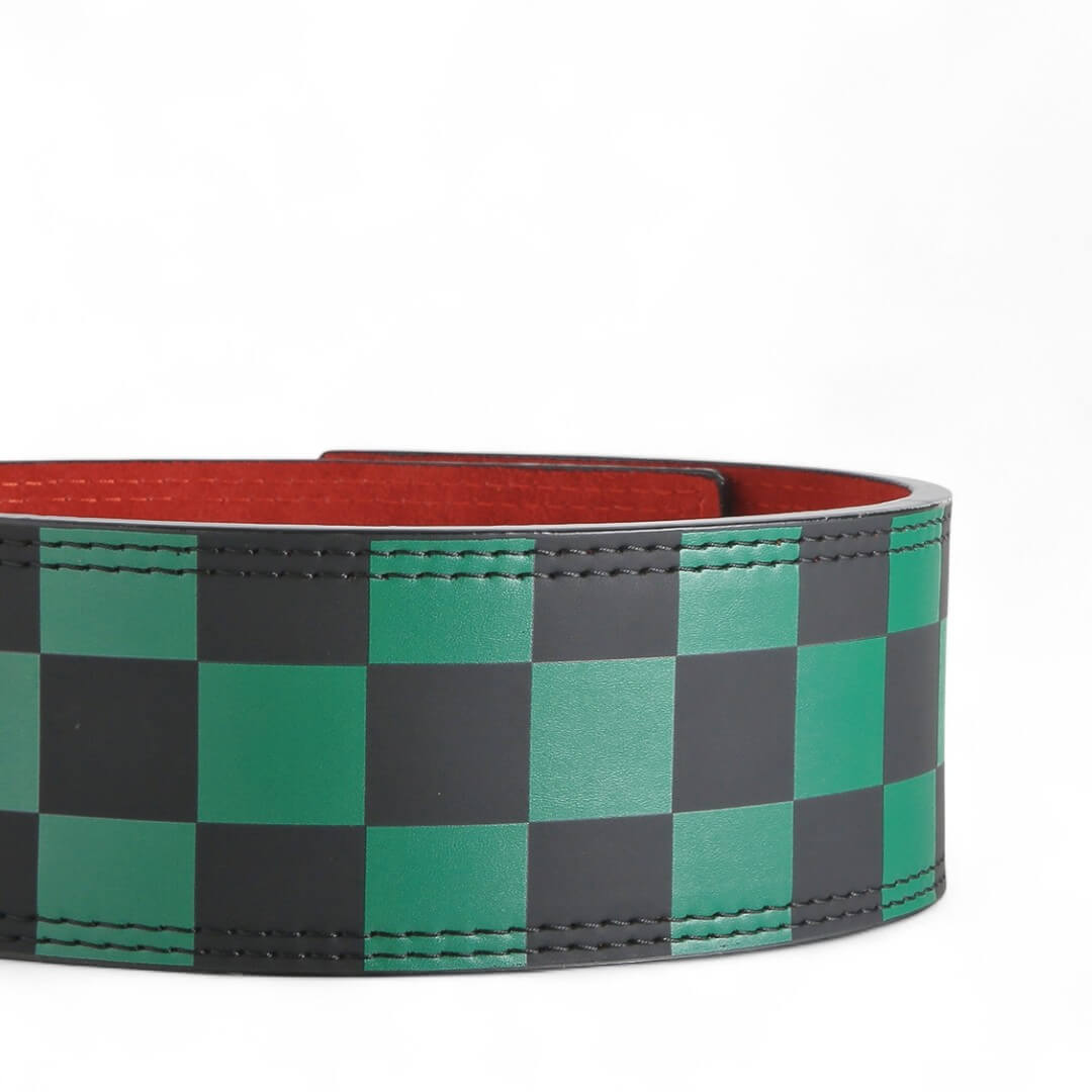 Closed up view for demon slayer weightlifting belt