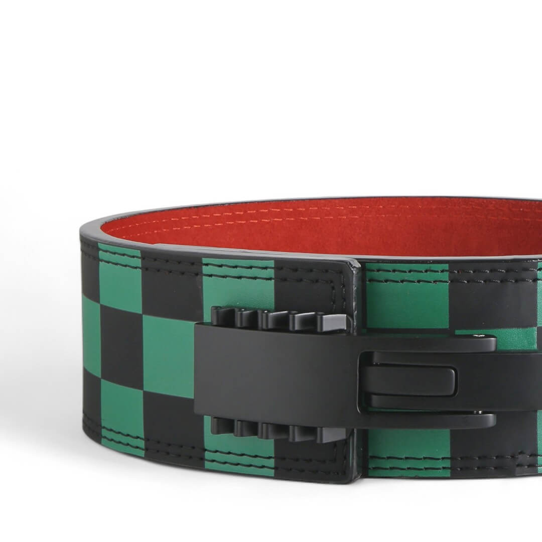 Closed up view for demon slayer weightlifting belt