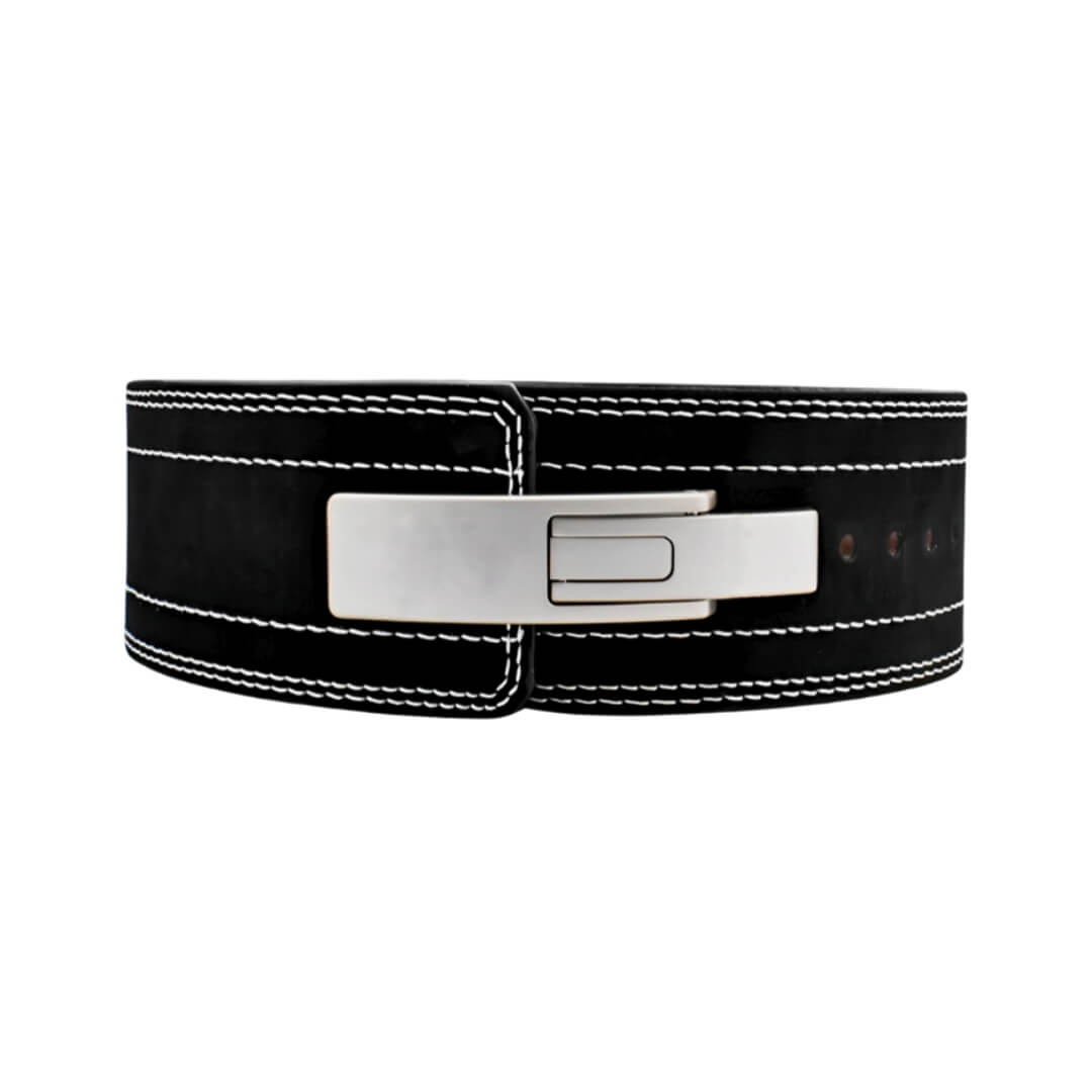 Main image of Naga Black - 10mm Suede Lever Weightlifting Belt For Powerlifting. USAPL approved
