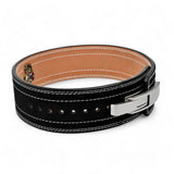 3rd image of Naga Black - 10mm Suede Lever Weightlifting Belt For Powerlifting. USAPL approved
