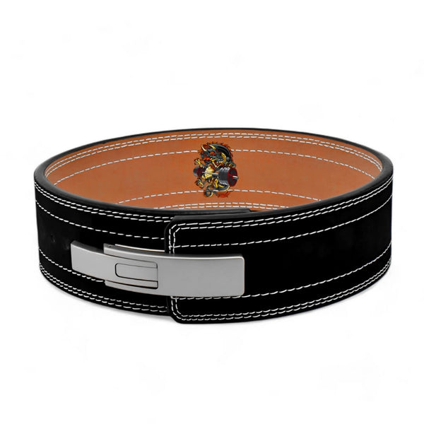 2nd  image of Naga Black - 10mm Suede Lever Weightlifting Belt For Powerlifting. USAPL approved