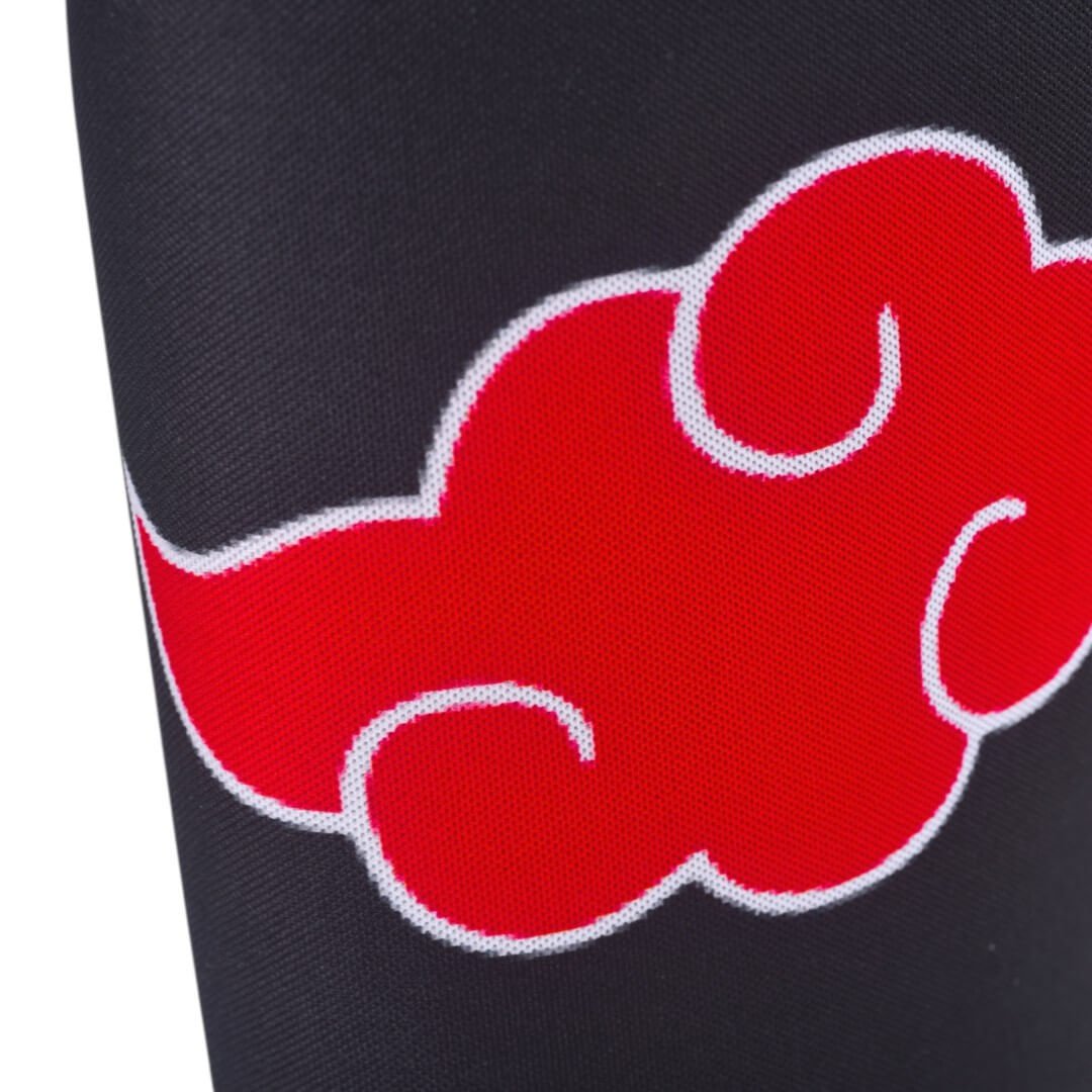 Another shot of anime gym gear | Red clouds on knee sleeves