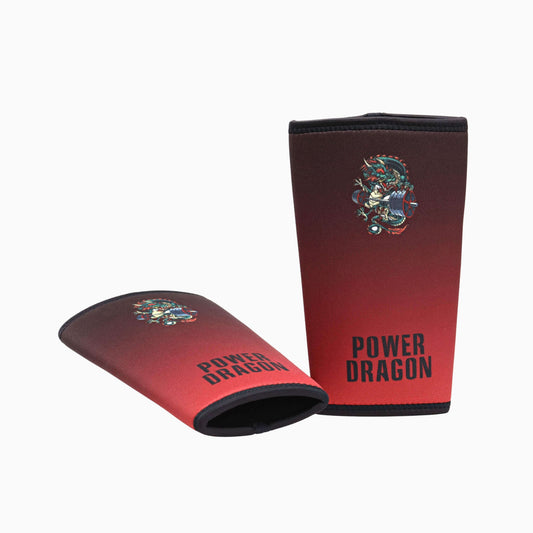 7mm POWER DRAGON "KNEE SLEEVE" [DEEP RED] - DRAGON SERIES - Akinci Strength
