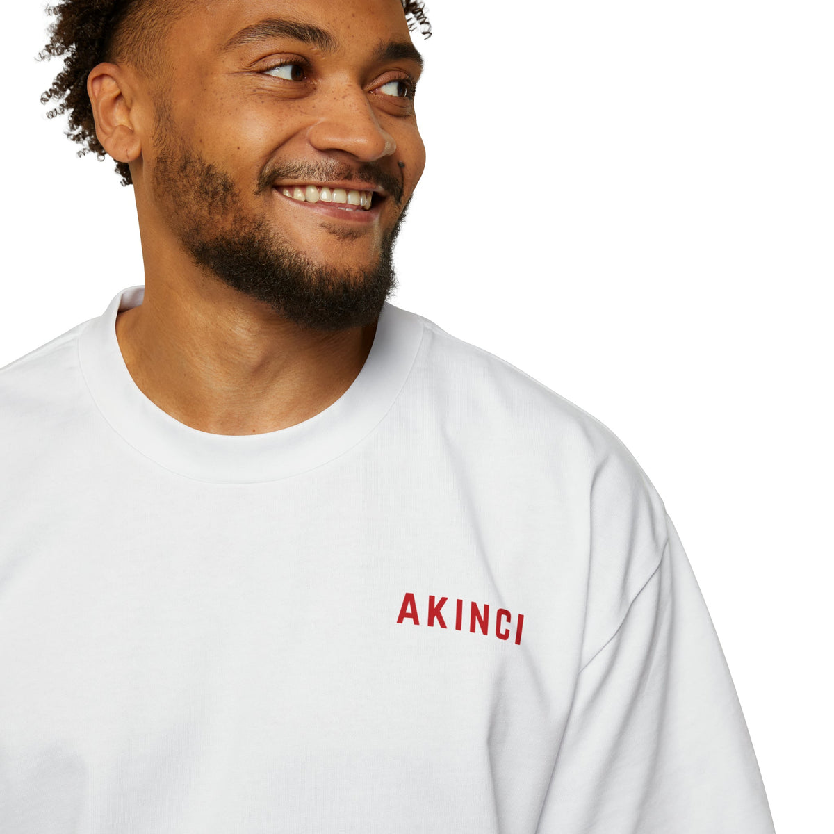 "Classic White" - Akinci Strength's Oversized Gym Tee - Akinci Strength